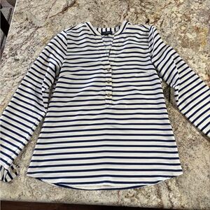 The Limited Navy and White Striped Blouse